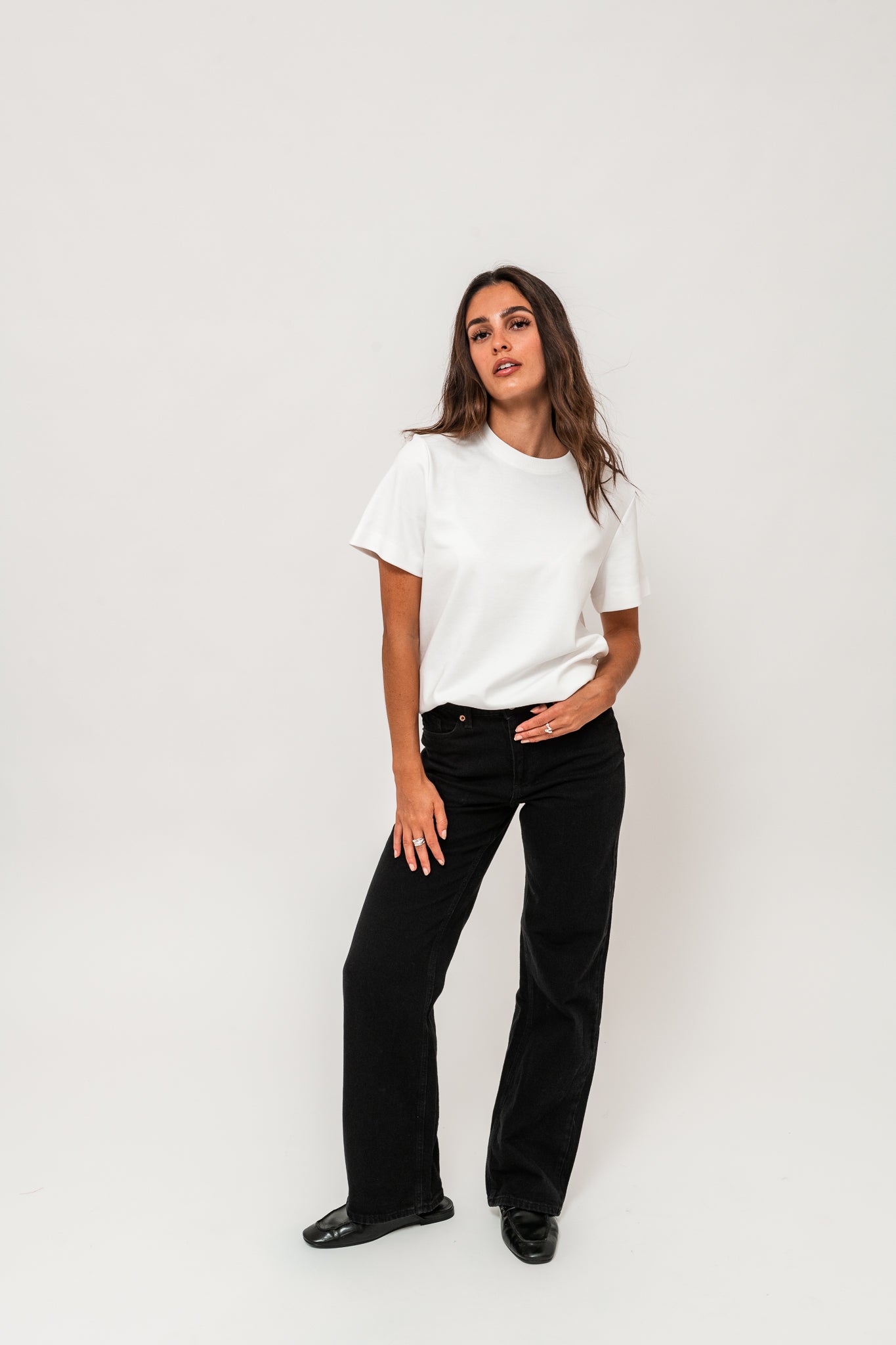 VMTESSA Wide Jeans - Black